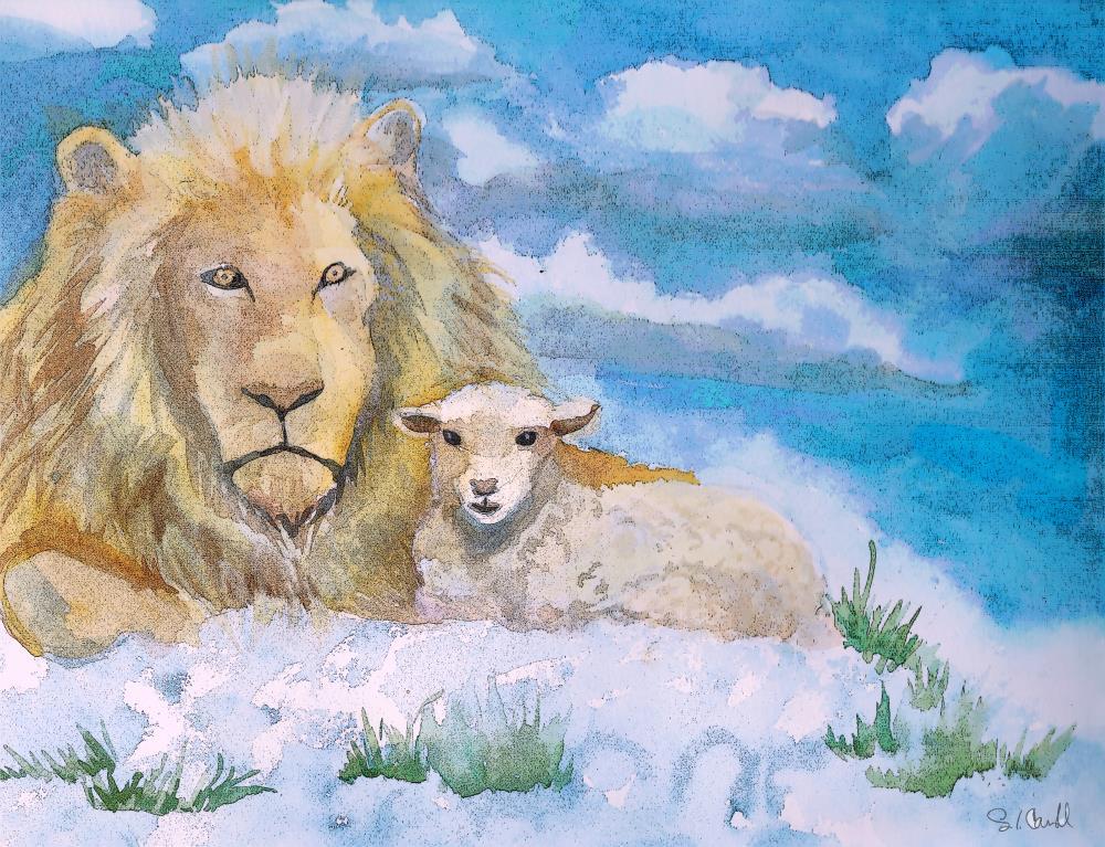 Lion Facing Lamb